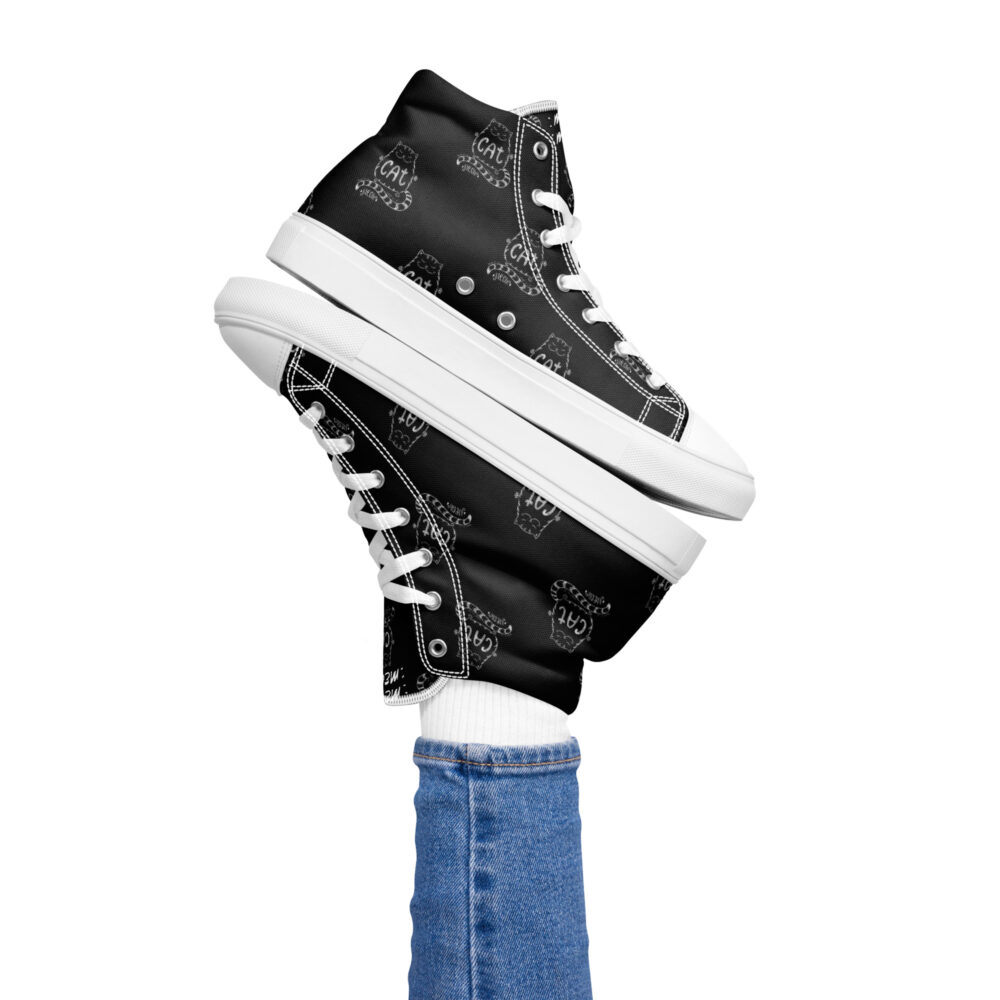 Meow Cat - Sneakers alte in tela da donna - immagine 18