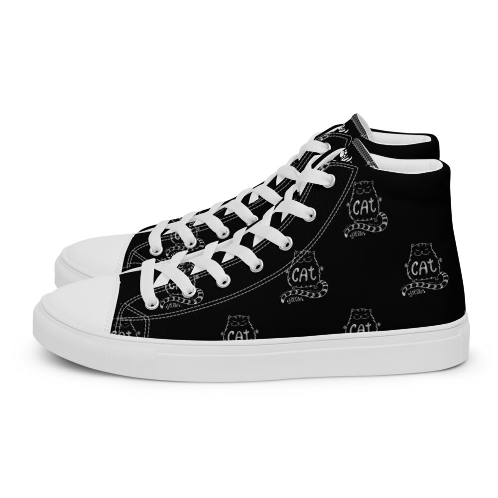 Meow Cat - Sneakers alte in tela da donna - immagine 38