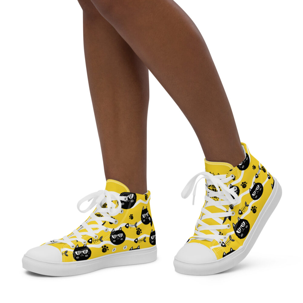 Cool Black Cats - Sneakers alte in tela da donna - immagine 24