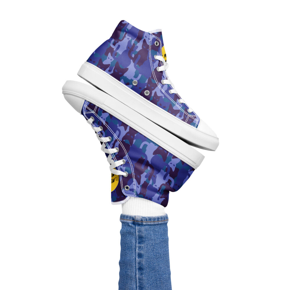 Night Sky Cats High - Sneakers alte in tela da donna - immagine 16