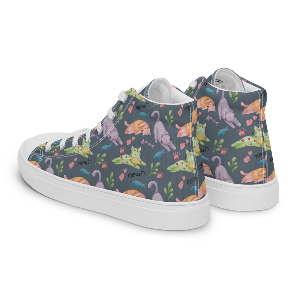 Garden Cats - Sneakers alte in tela da donna - immagine 40