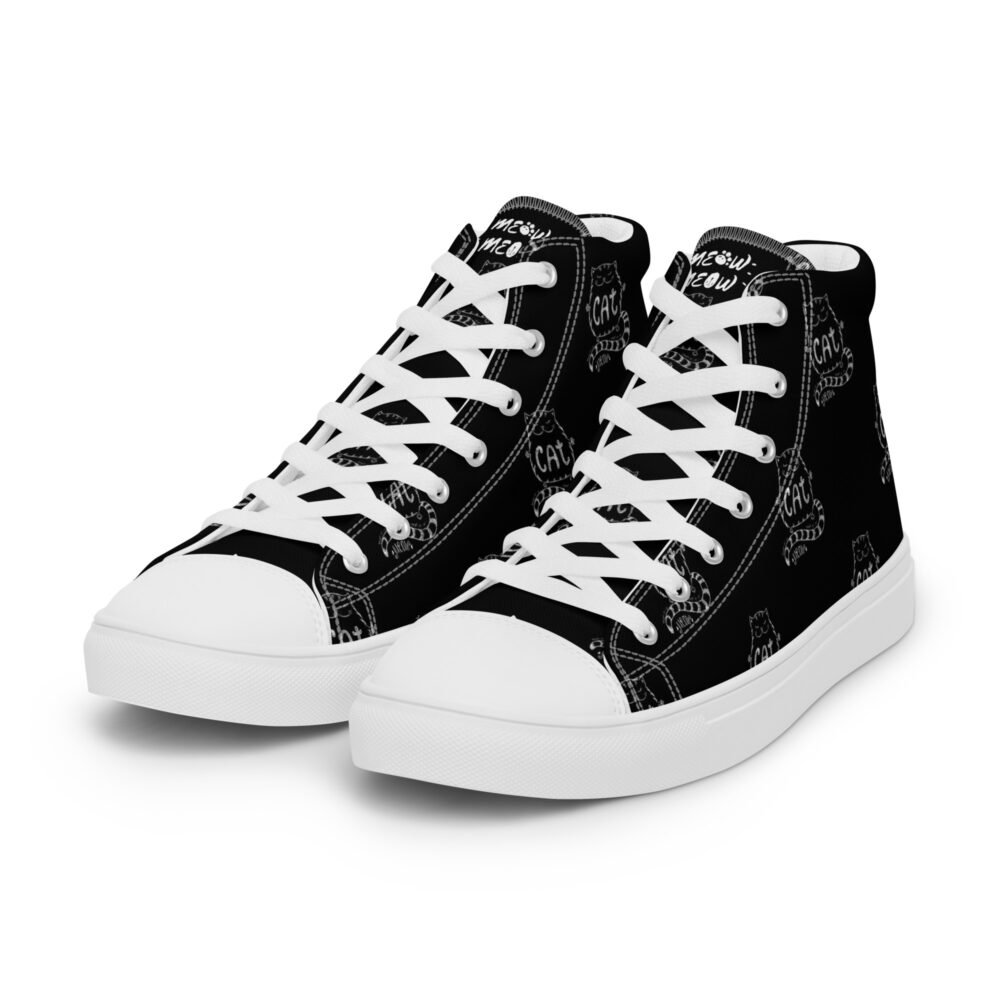 Meow Cat - Sneakers alte in tela da donna - immagine 41