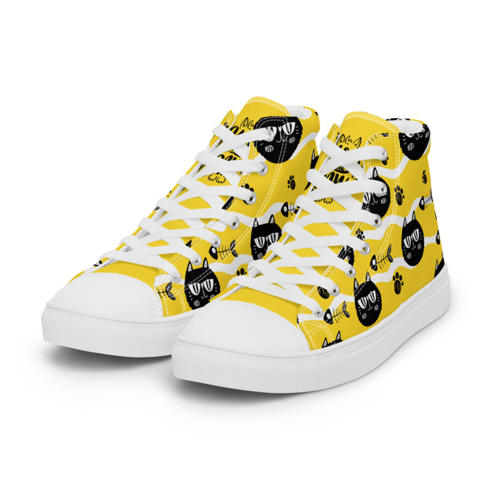 Cool Black Cats - Sneakers alte in tela da donna - immagine 41