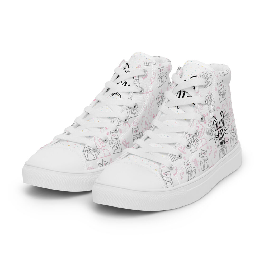 Winters Cozy Cats - Sneakers alte in tela da donna - immagine 41