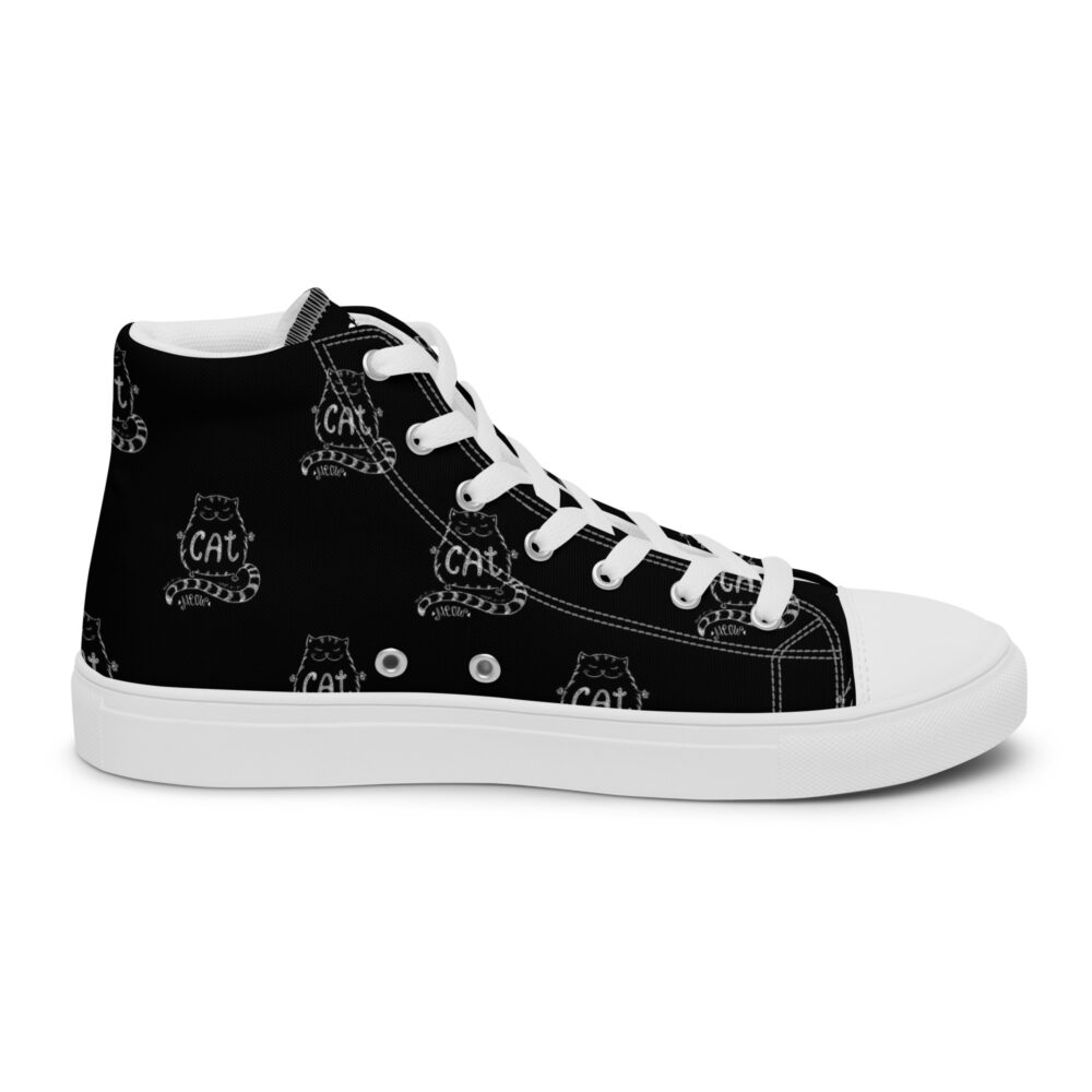 Meow Cat - Sneakers alte in tela da donna - immagine 27