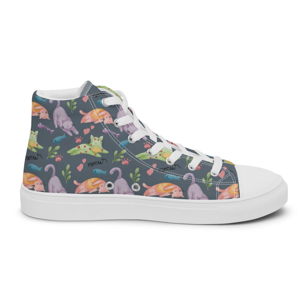 Garden Cats - Sneakers alte in tela da donna - immagine 29