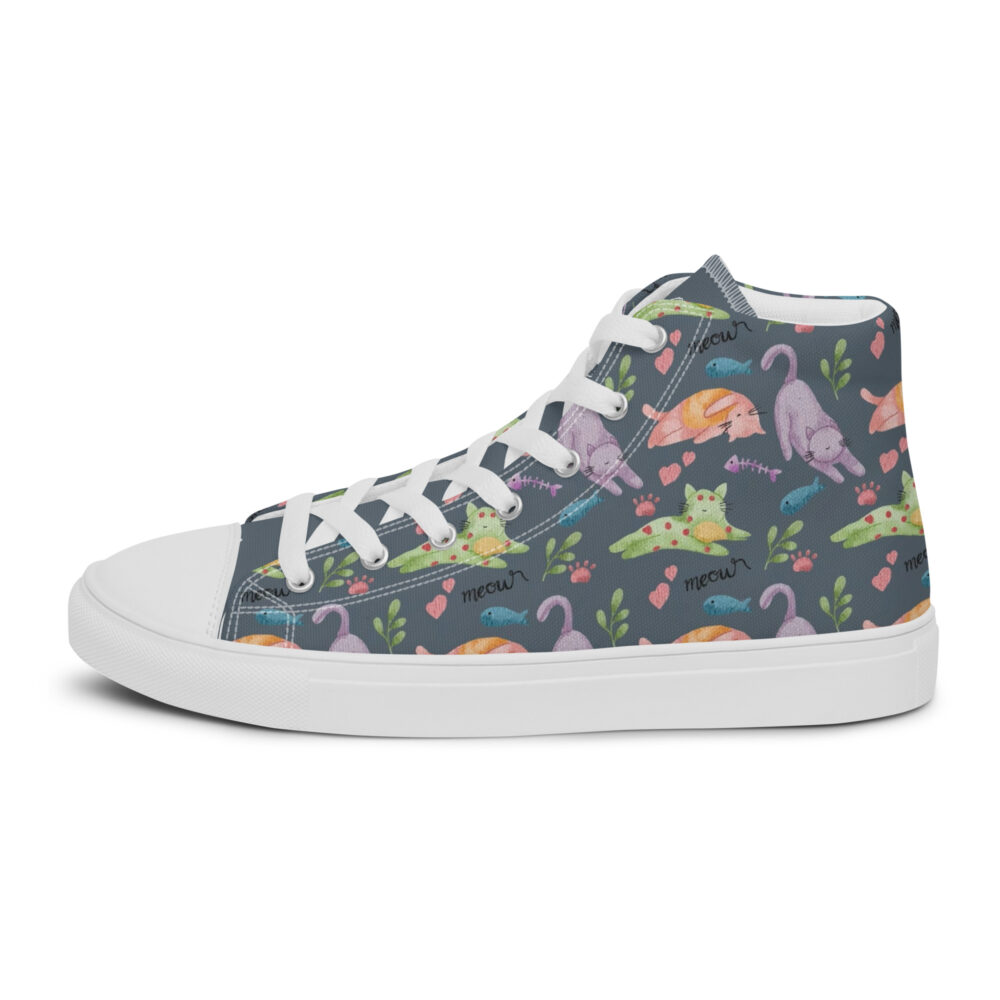 Garden Cats - Sneakers alte in tela da donna - immagine 26