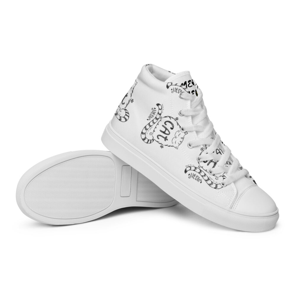 Cat Sketch - Sneakers alte in tela da donna - immagine 20