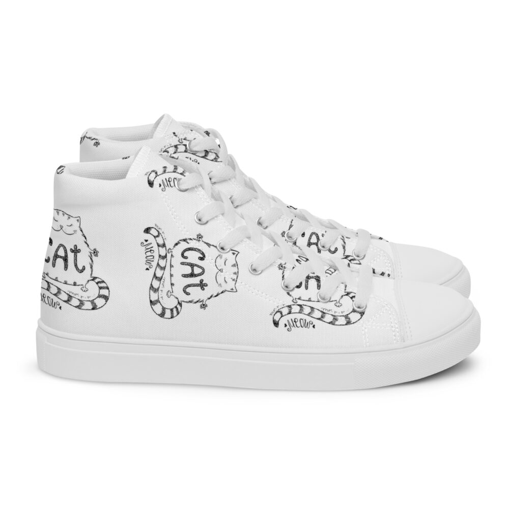 Cat Sketch - Sneakers alte in tela da donna - immagine 44