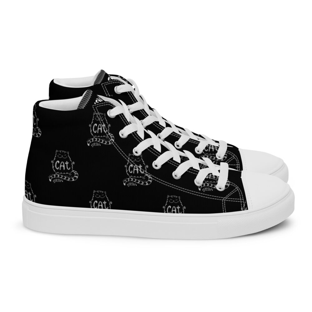 Meow Cat - Sneakers alte in tela da donna - immagine 44