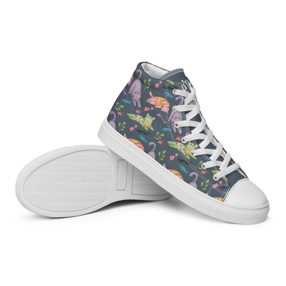 Garden Cats - Sneakers alte in tela da donna - immagine 20
