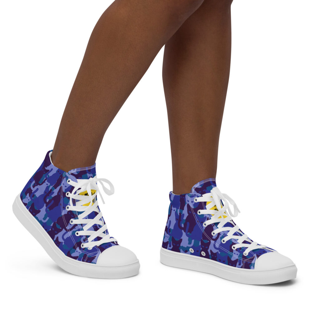 Night Sky Cats High - Sneakers alte in tela da donna - immagine 17