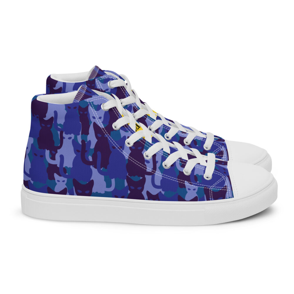 Night Sky Cats High - Sneakers alte in tela da donna - immagine 40