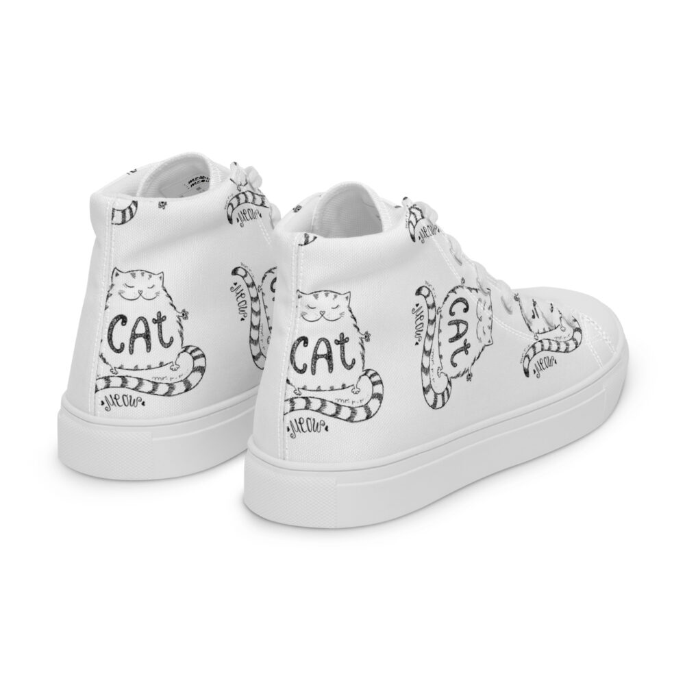 Cat Sketch - Sneakers alte in tela da donna - immagine 45
