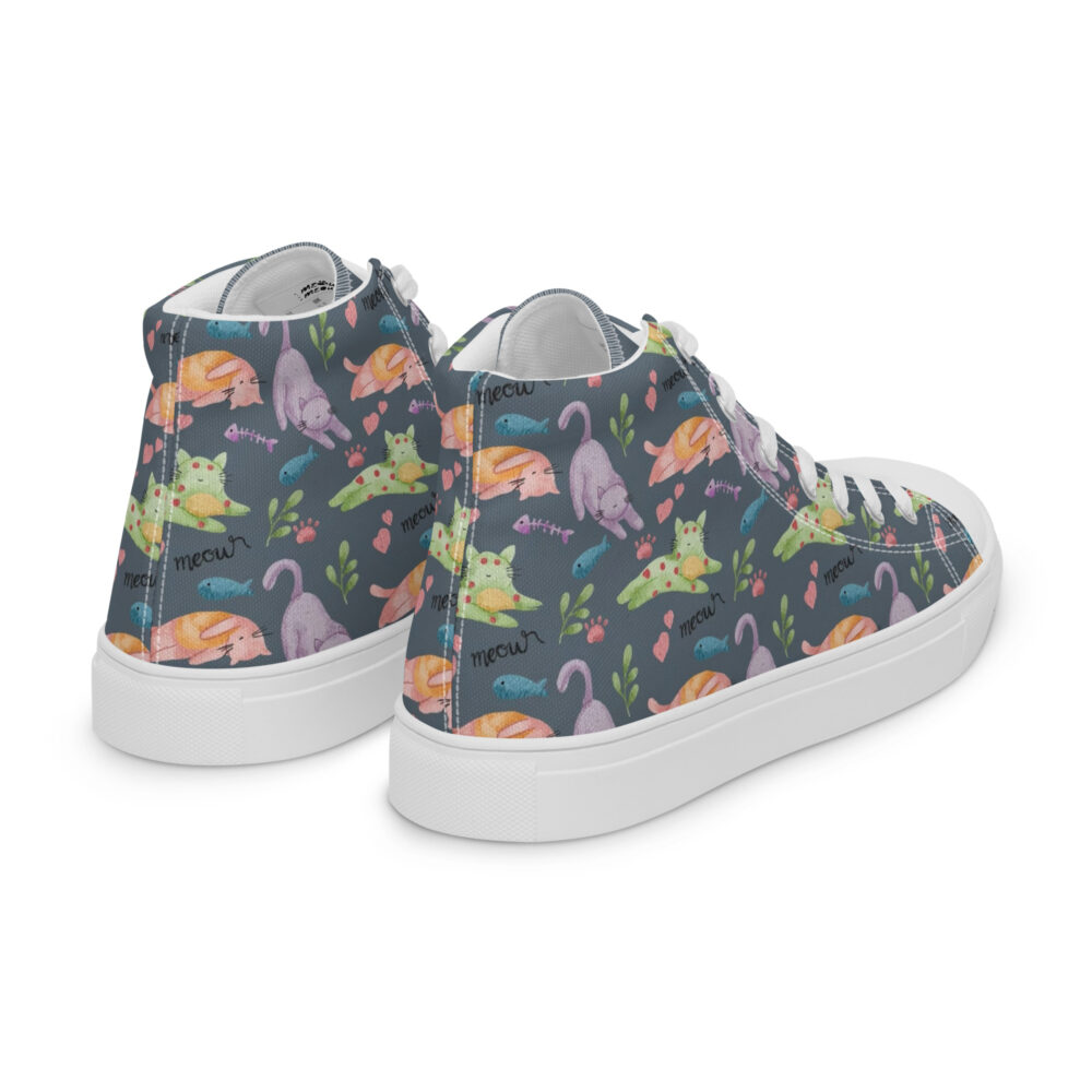 Garden Cats - Sneakers alte in tela da donna - immagine 45