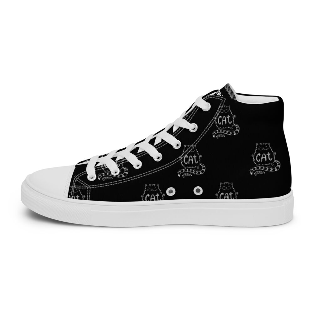 Meow Cat - Sneakers alte in tela da donna - immagine 29