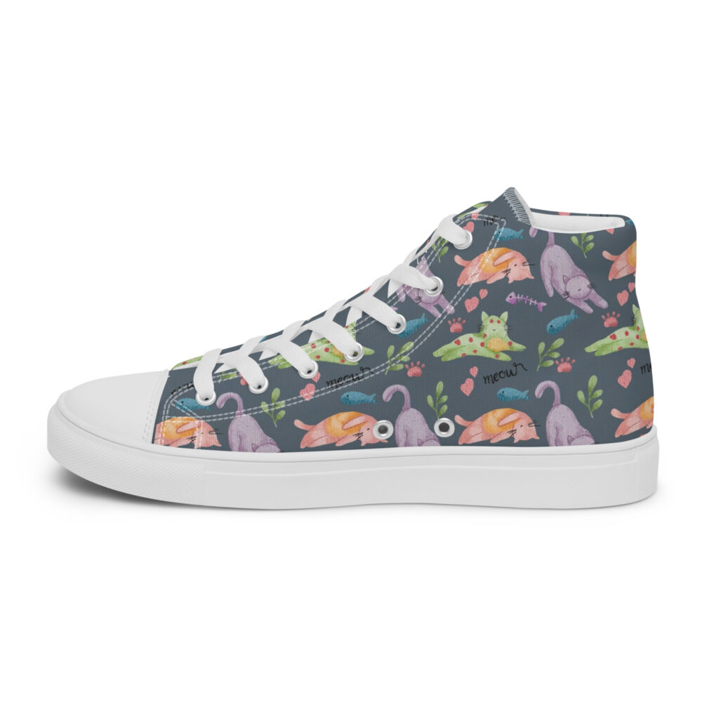Garden Cats - Sneakers alte in tela da donna - immagine 27