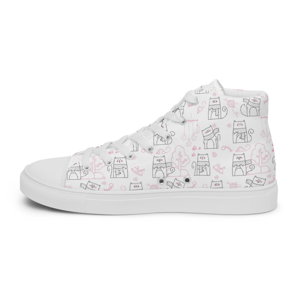 Winters Cozy Cats - Sneakers alte in tela da donna - immagine 27