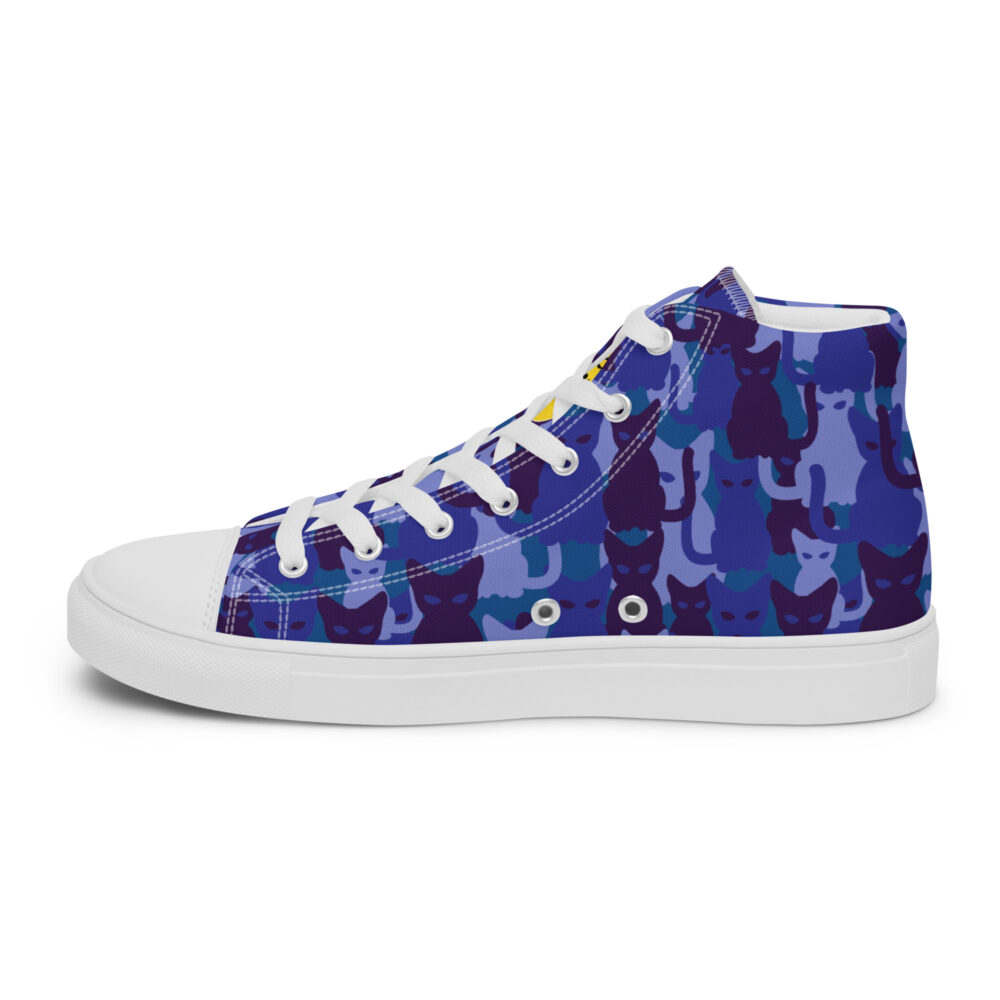 Night Sky Cats High - Sneakers alte in tela da donna - immagine 25