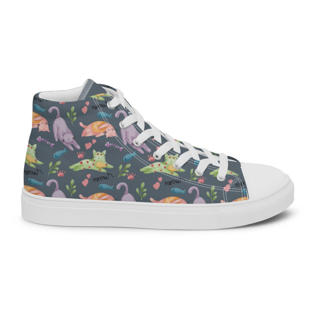 Garden Cats - Sneakers alte in tela da donna - immagine 28