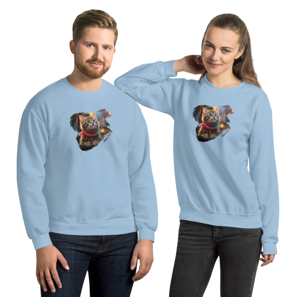 Winter Kitten Scarf Crewneck - immagine 9